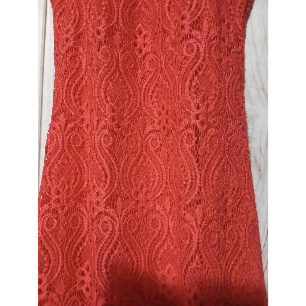 Bisou Bisou Dress Ladies 4 Coral Sleeveless Maxi Lace‎ - Picture 5 of 9